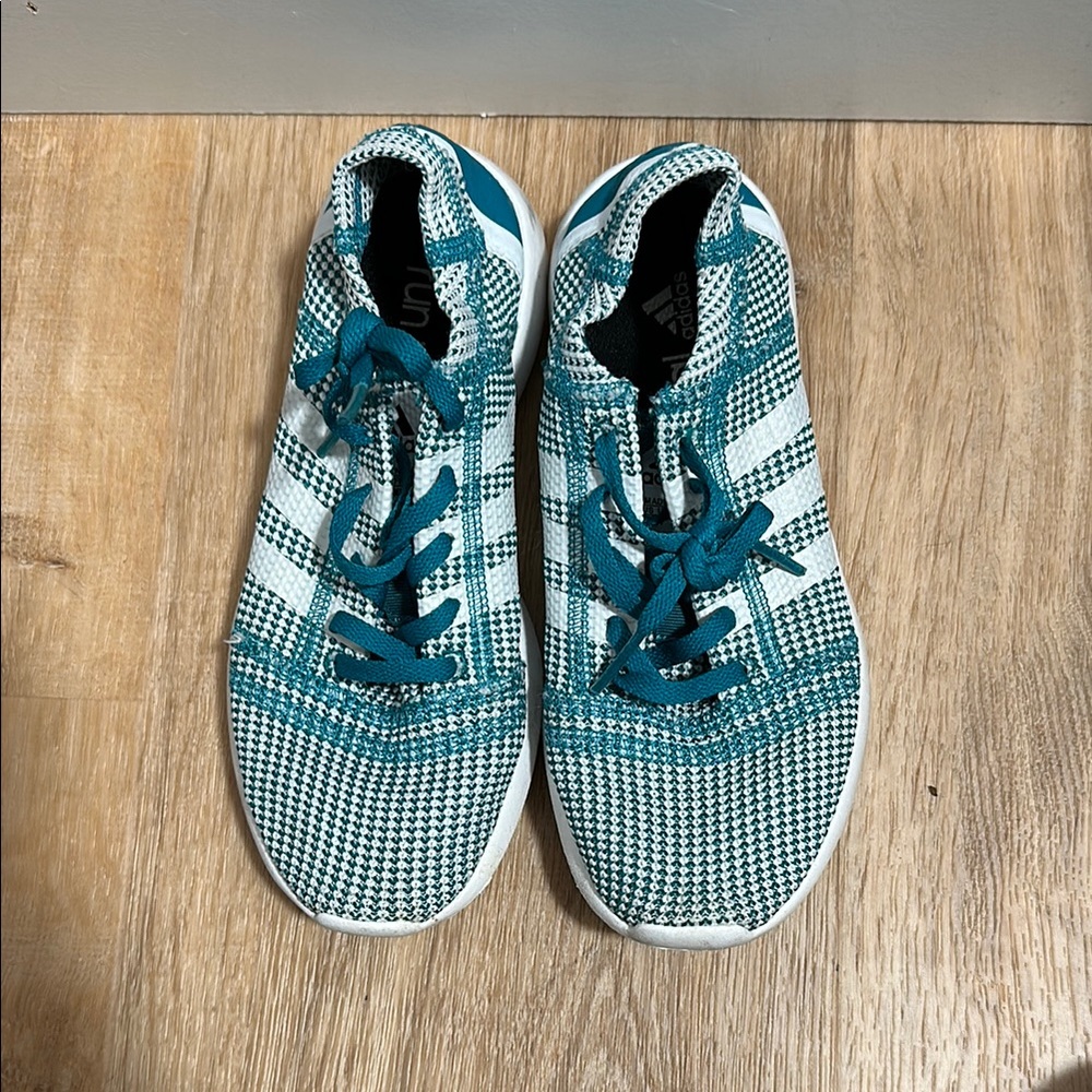 Adidas Teal and White Sneakers